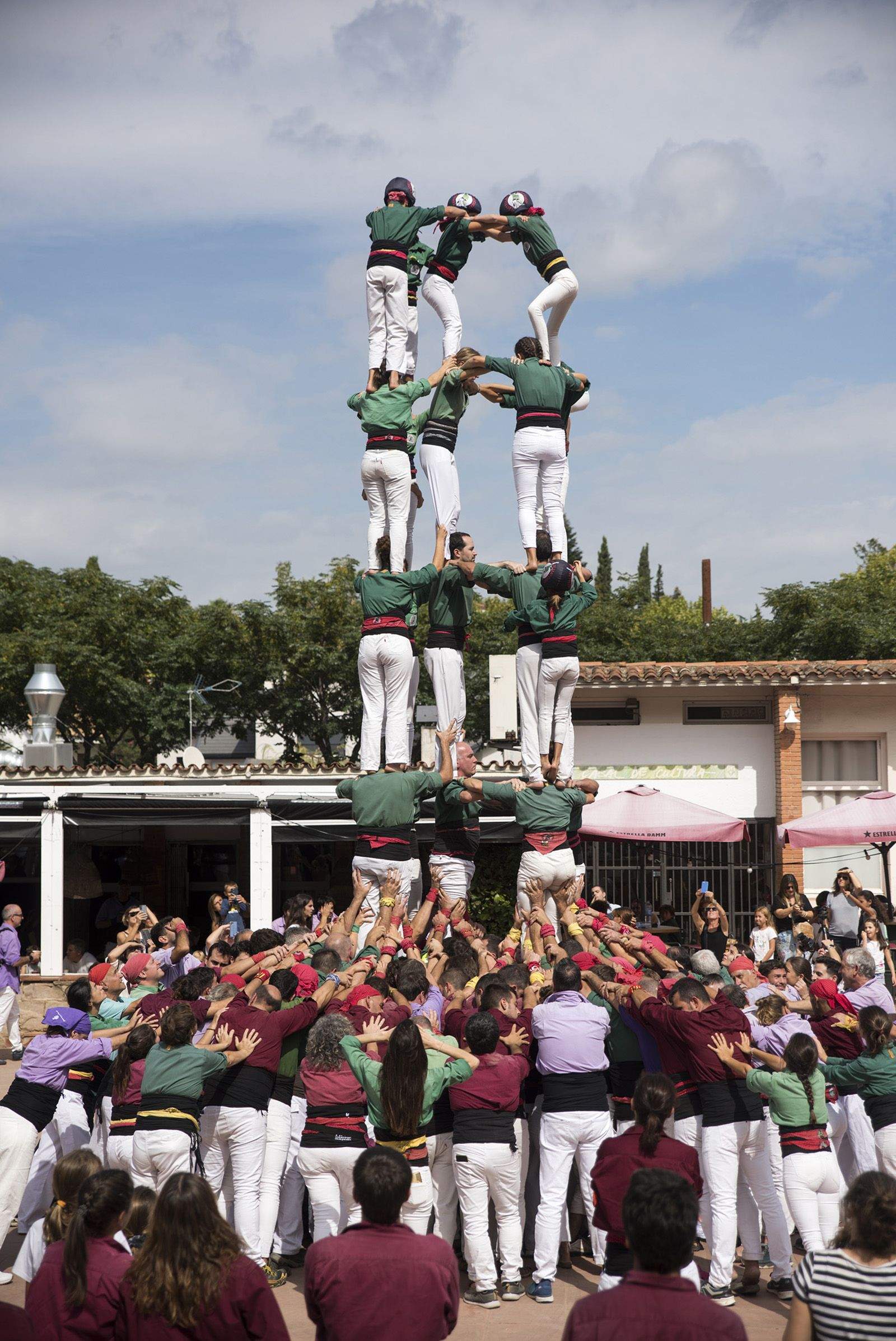 Trobada Castellera de Festa Major de Valldoreix. FOTO: Bernat Millet.