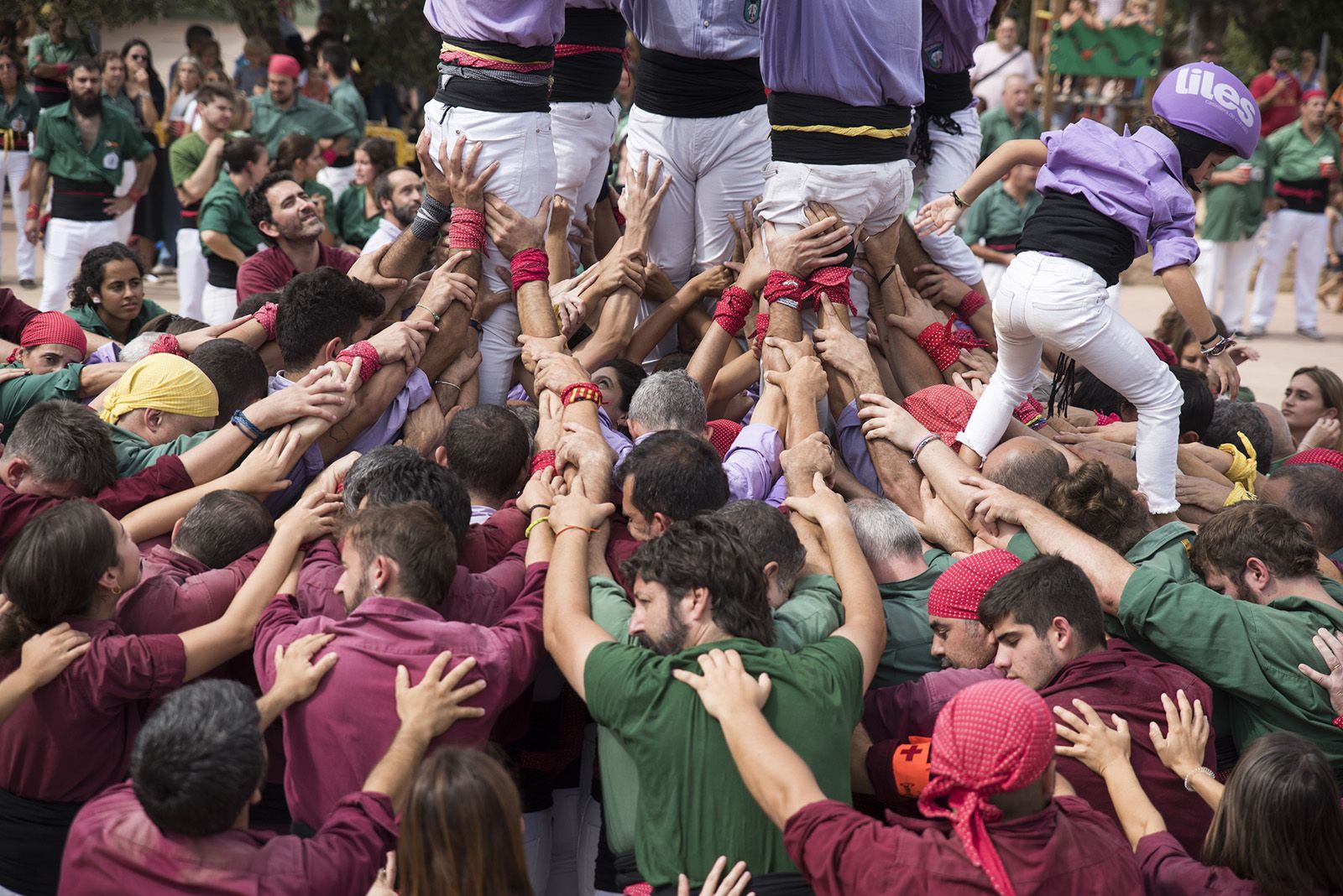Trobada Castellera de Festa Major de Valldoreix. FOTO: Bernat Millet.