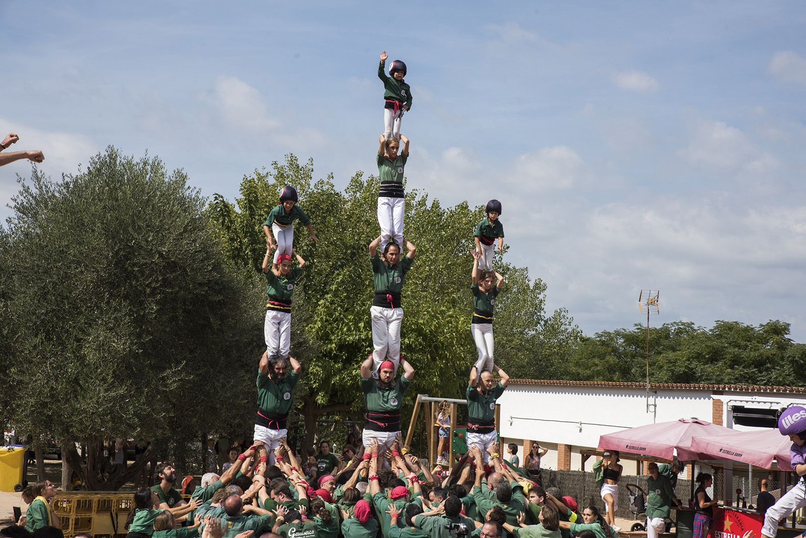 Trobada Castellera de Festa Major de Valldoreix. FOTO: Bernat Millet.
