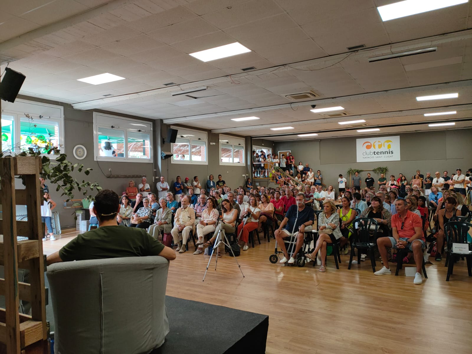 Una Xerrada de conscienciació sobre l'ELA durant la jornada Juga-te-la del CTN Sant Cugat. FOTO: Cedida