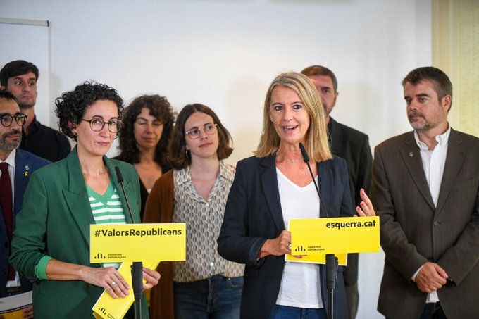 Mireia Ingla (dreta) amb Marta Rovira a  Ginebra FOTO: ERC