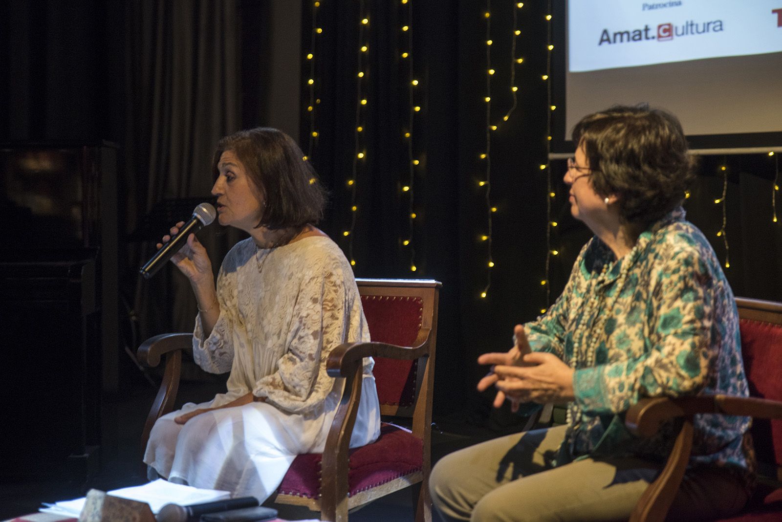 Presentació del llibre "Correspondència entre Pau Casals i Josep Tarradellas, Antoni Rovira i Virgili, Ventura Gassol i Adrià Gual" de les escriptores Anna Dalmau i Anna Mora. FOTO: Bernat Millet.