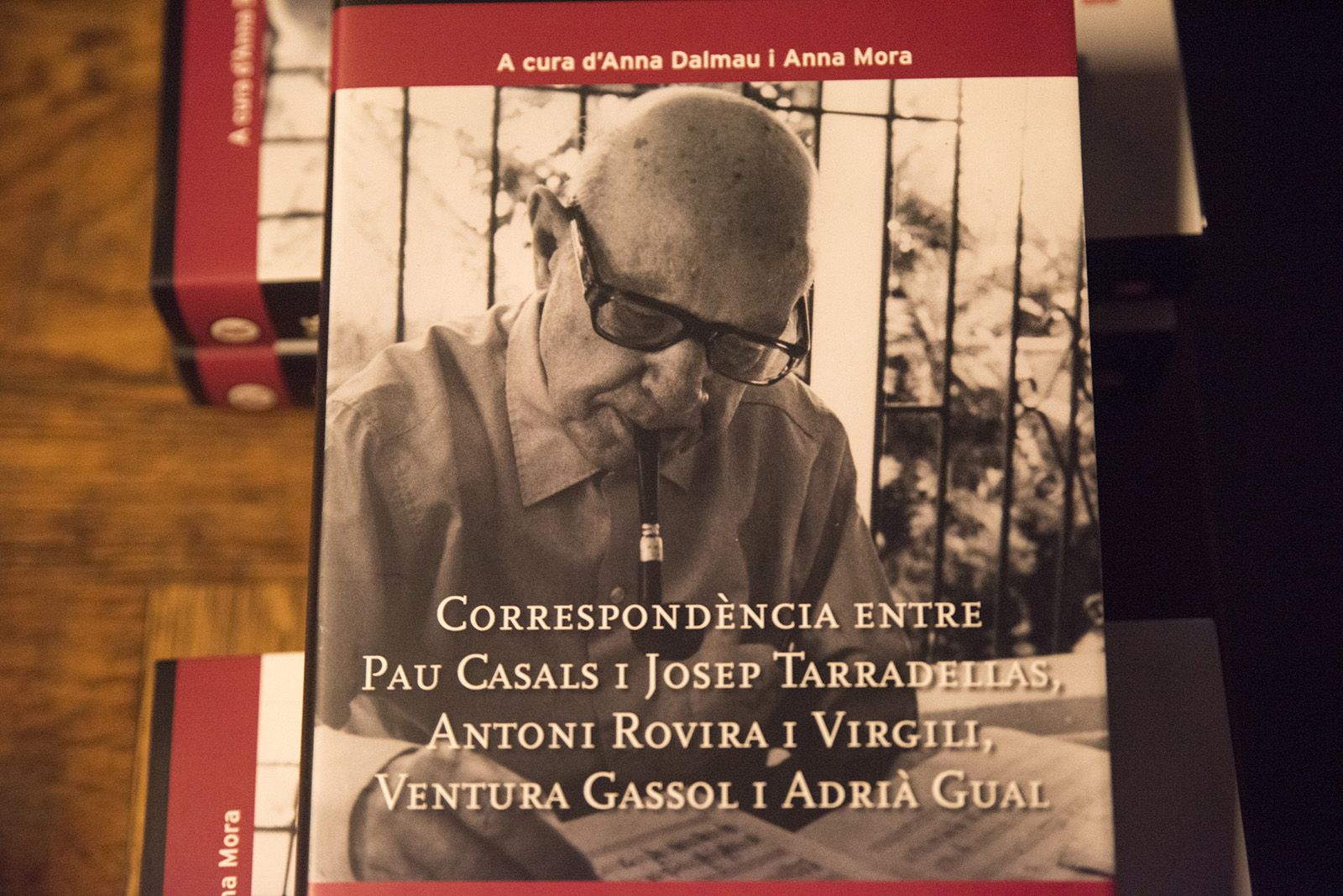 Presentació del llibre "Correspondència entre Pau Casals i Josep Tarradellas, Antoni Rovira i Virgili, Ventura Gassol i Adrià Gual" de les escriptores Anna Dalmau i Anna Mora. FOTO: Bernat Millet.