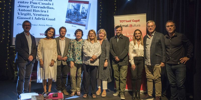 Presentació del llibre "Correspondència entre Pau Casals i Josep Tarradellas, Antoni Rovira i Virgili, Ventura Gassol i Adrià Gual" de les escriptores Anna Dalmau i Anna Mora. FOTO: Bernat Millet.