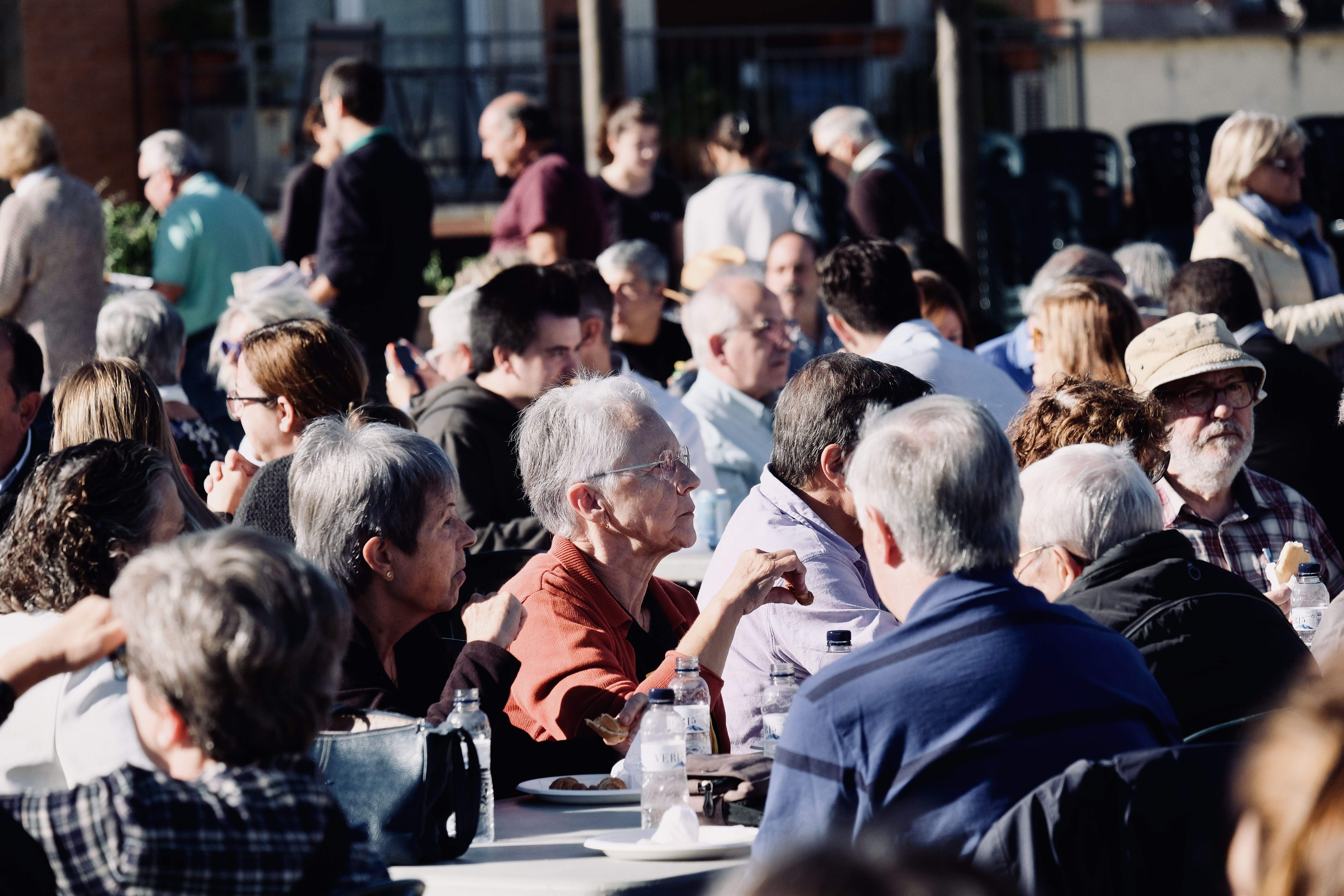 Esmorzar per la celebració del dia 1 d'octubre. FOTO: Ale Gómez