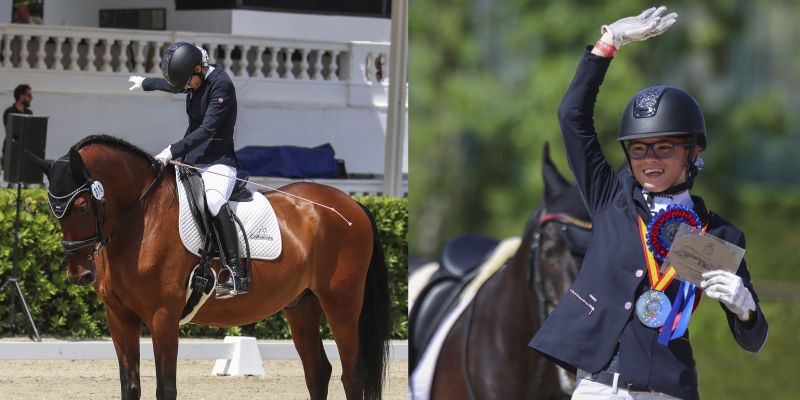 Kristi Fallo plata al Campionat d'Espanya de Doma Adaptada.