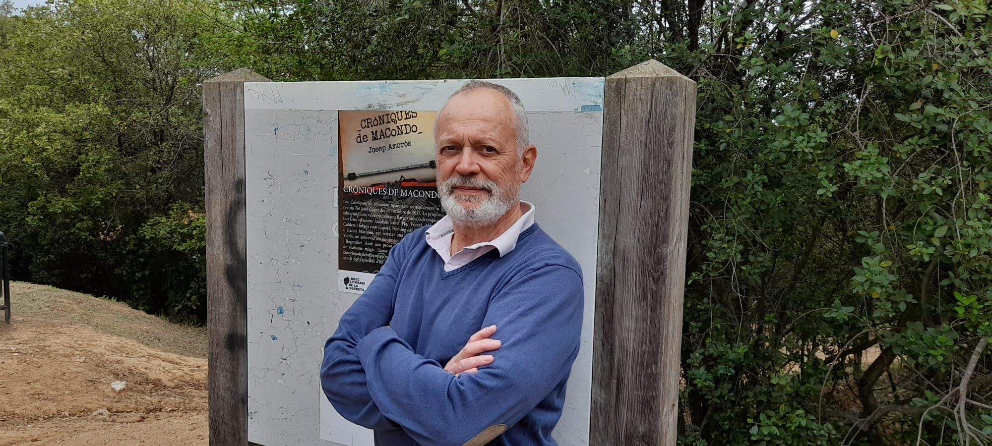 Josep Amorós al Bosc Literari. FOTO: Twitter
