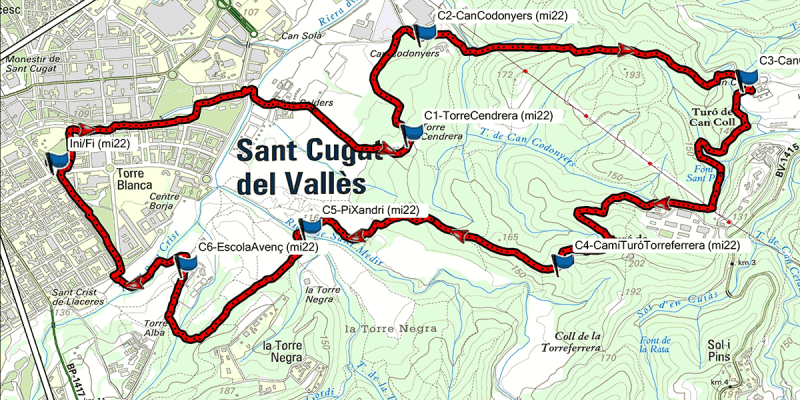 Mapa de la 63a edició de la Marxa Infantil