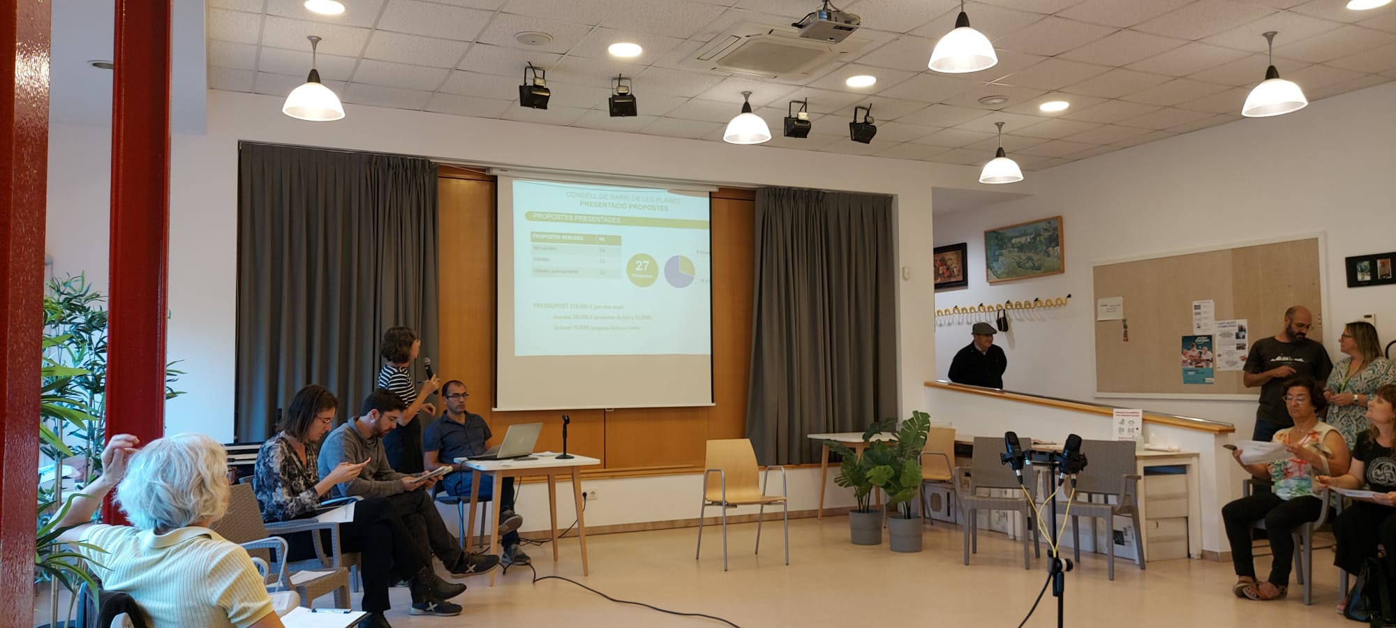 Sessió del Consell de barri extraordinari per presentar les propostes de pressupostos participatius de Les Planes 2022-2023. FOTO: TOT