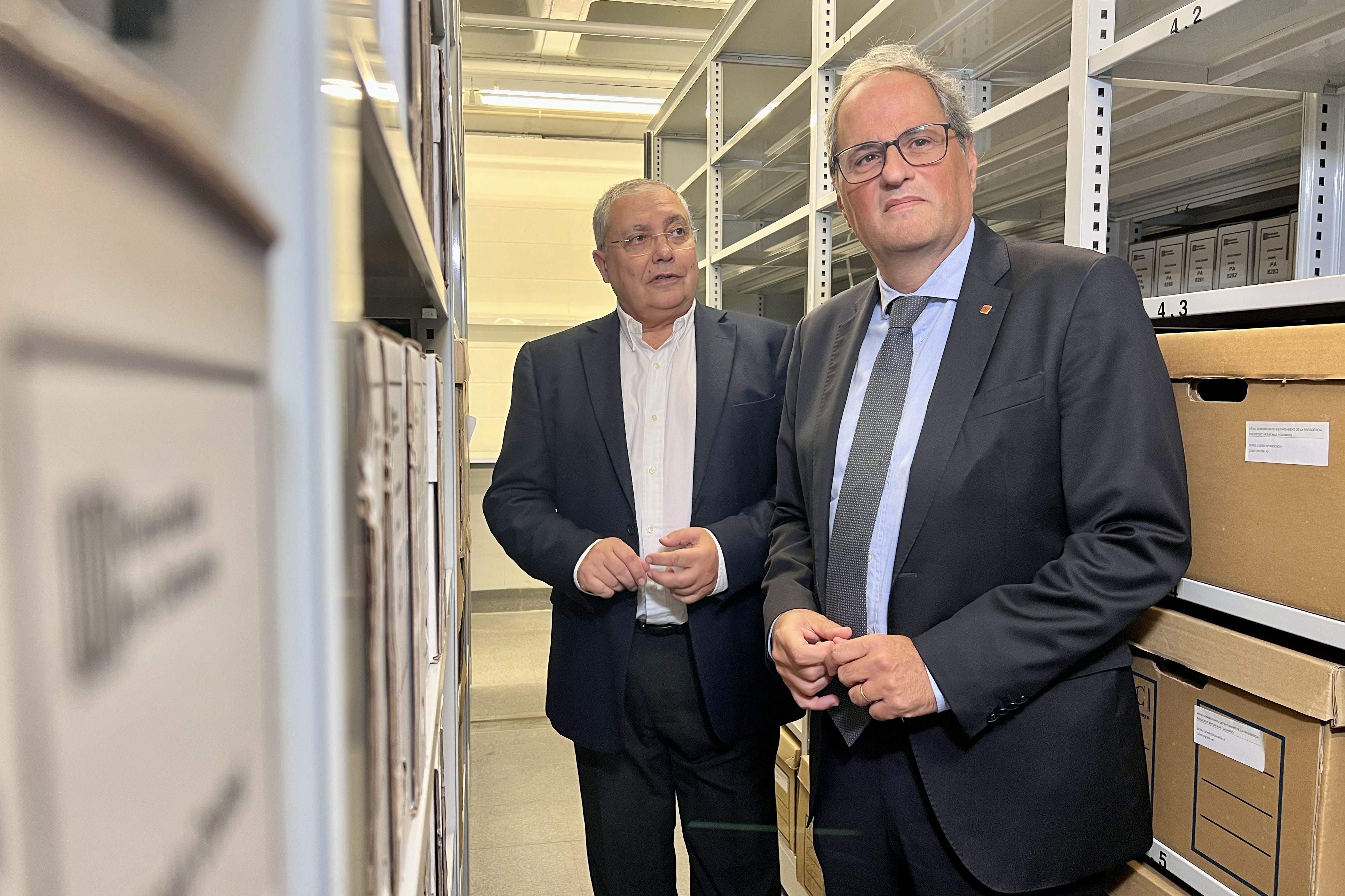 El president Torra a l'Arxiu Nacional a Sant Cugat FOTO: ACN / Jordi Pujolar