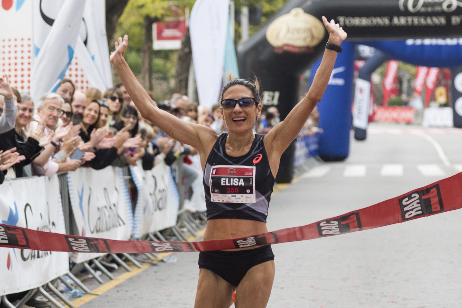 Melissa Melilli guanyadora de La Cursa de Rac1 a Sant Cugat. FOTO: Bernat Millet.