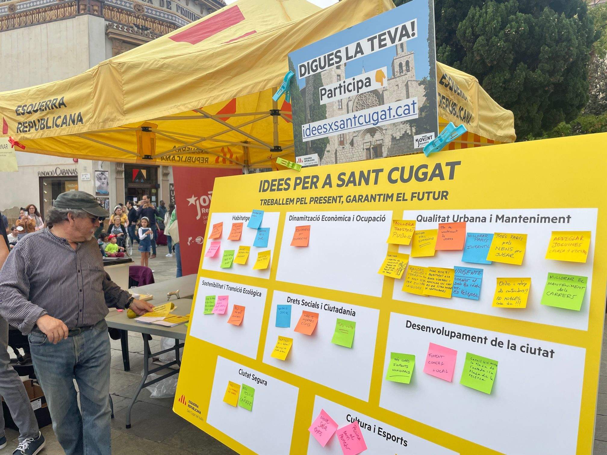 ERC Sant Cugat va recollir propostes pel programa electoral durant la Festa de Tardor FOTO: Cedida