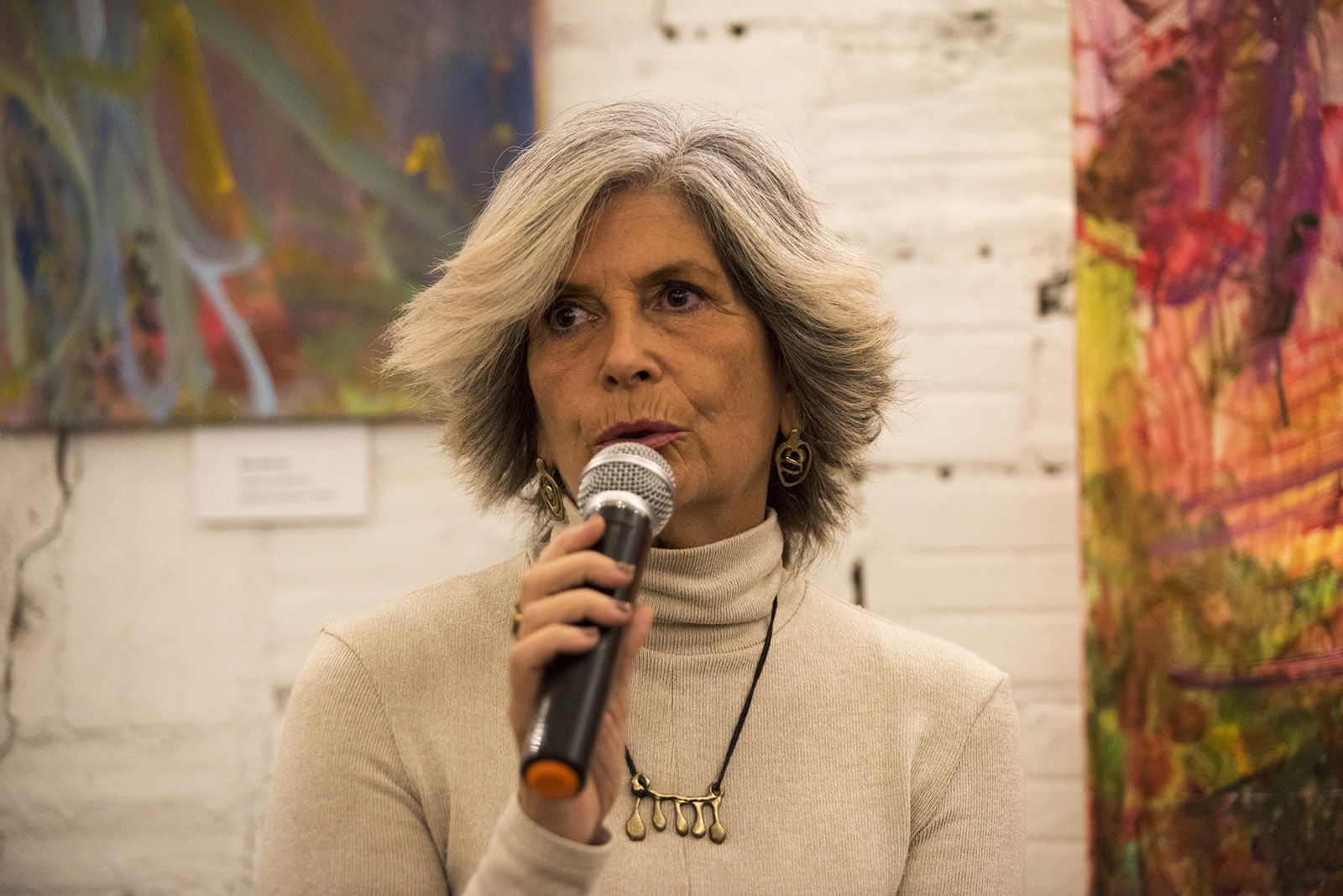 Susana Herrada, a la presentació oficial com a presidenciable a l'EMD de Valldoreix. FOTO: Bernat Millet
