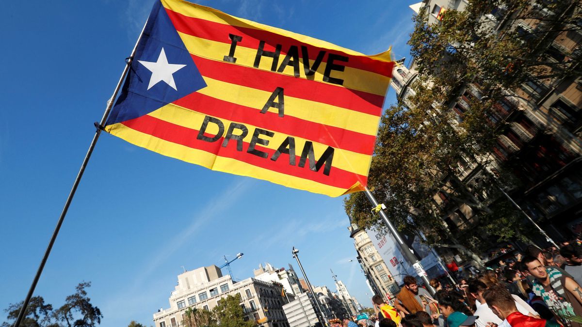 Una manifestació reclamant la independència de Catalunya. FOTO: Cedida
