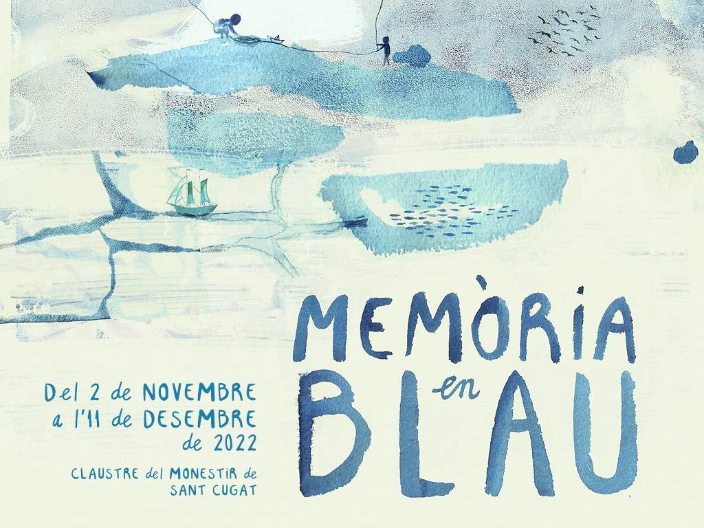 Cartell de l'exposició Memòria en Blau