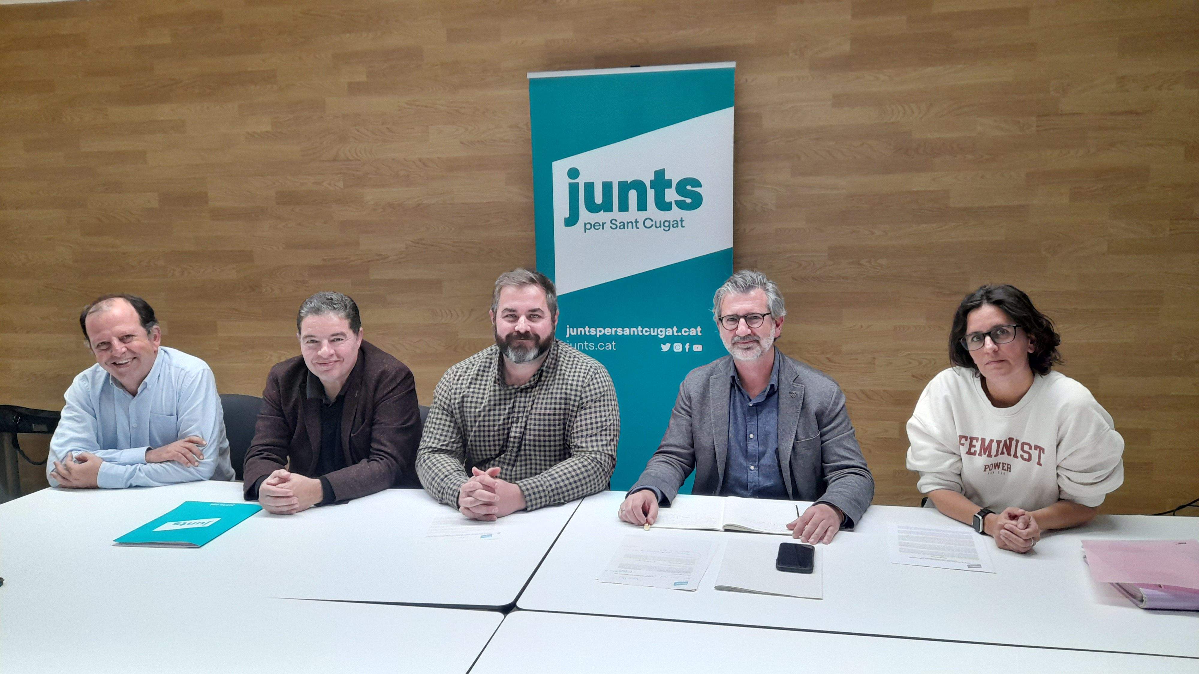Junts per Sant Cugat presenta les mocions pel ple municipal de novembre. FOTO: Cristina Cabasés