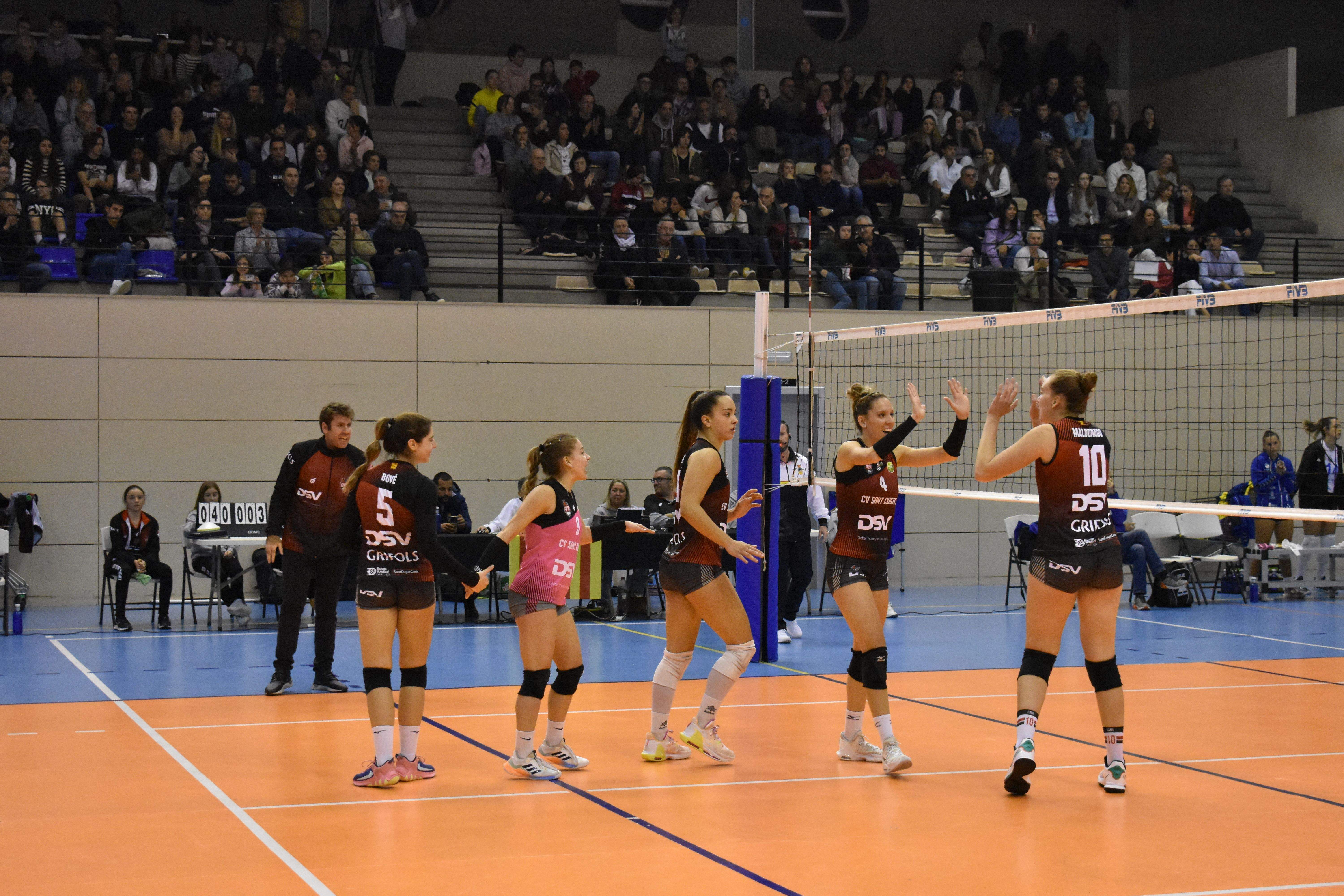 El DSV Sant Cugat celebra un punt en un partit jugat a casa. FOTO: Oriol Hermosilla