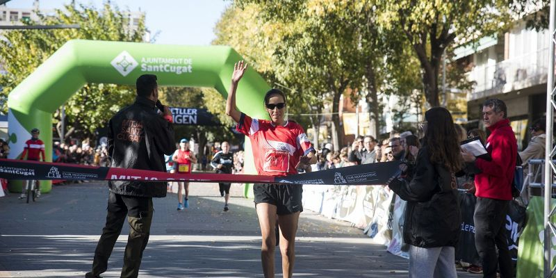 Elisa Peris (Unió Ciclista Sant Cugat) ha estat la dona més ràpida de la cursa. FOTO: Bernat Millet
