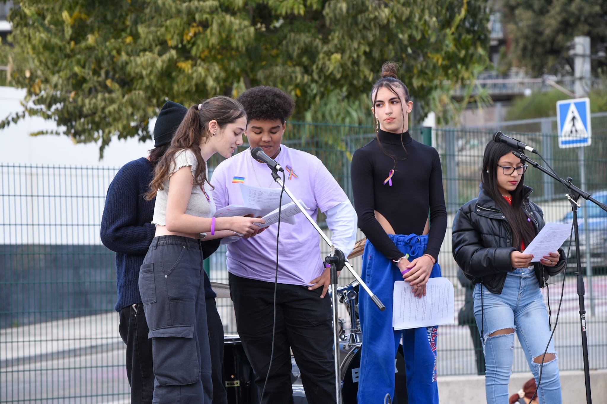 L'institut Leonardo da Vinci ha inaugurat el seu Punt Lila i el seu Punt Rainbow. FOTO: Ajuntament