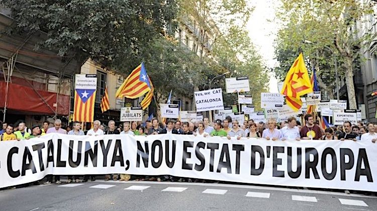 Una manifestació a favor de la independència. FOTO: Cedida