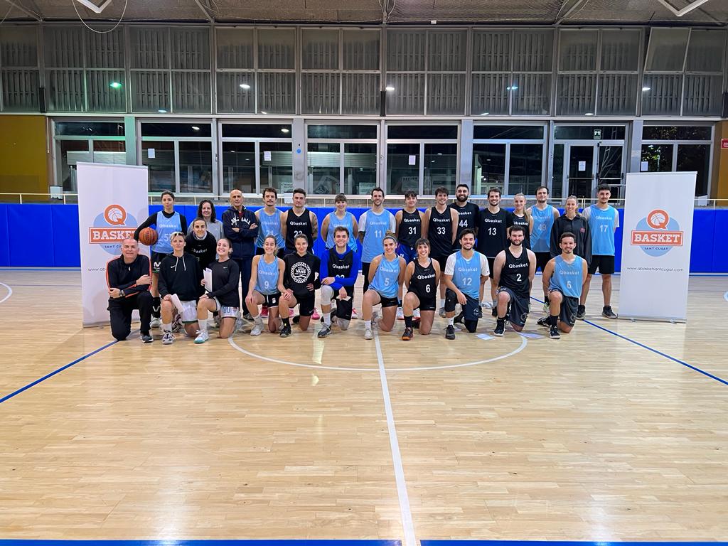 El Qbasket Sant Cugat va celebrar el seu primer Partit Mixt contra la violència masclista. FOTO: Cedida