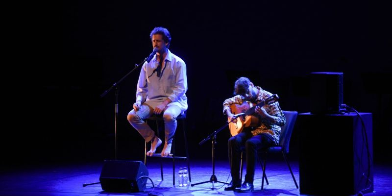 El 'cantaor' Pere Martínez a la presentació de la nova temporada del Teatre-Auditori de Sant Cugat. FOTO: AJuntament