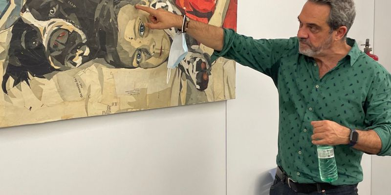 Pedro García Villegas a la galería d'art de l'Hospital Universitari General de Catalunya. FOTO: Cedida