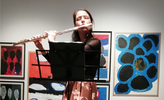La flautista Elisabet Franch en el concert de Cambres Singulars. FOTO: Cedida
