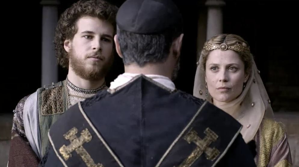 Álvaro Cervantes i Bea Segura a la minisèrie 'Ermessenda' (director: Lluís Maria Güell, 2010).