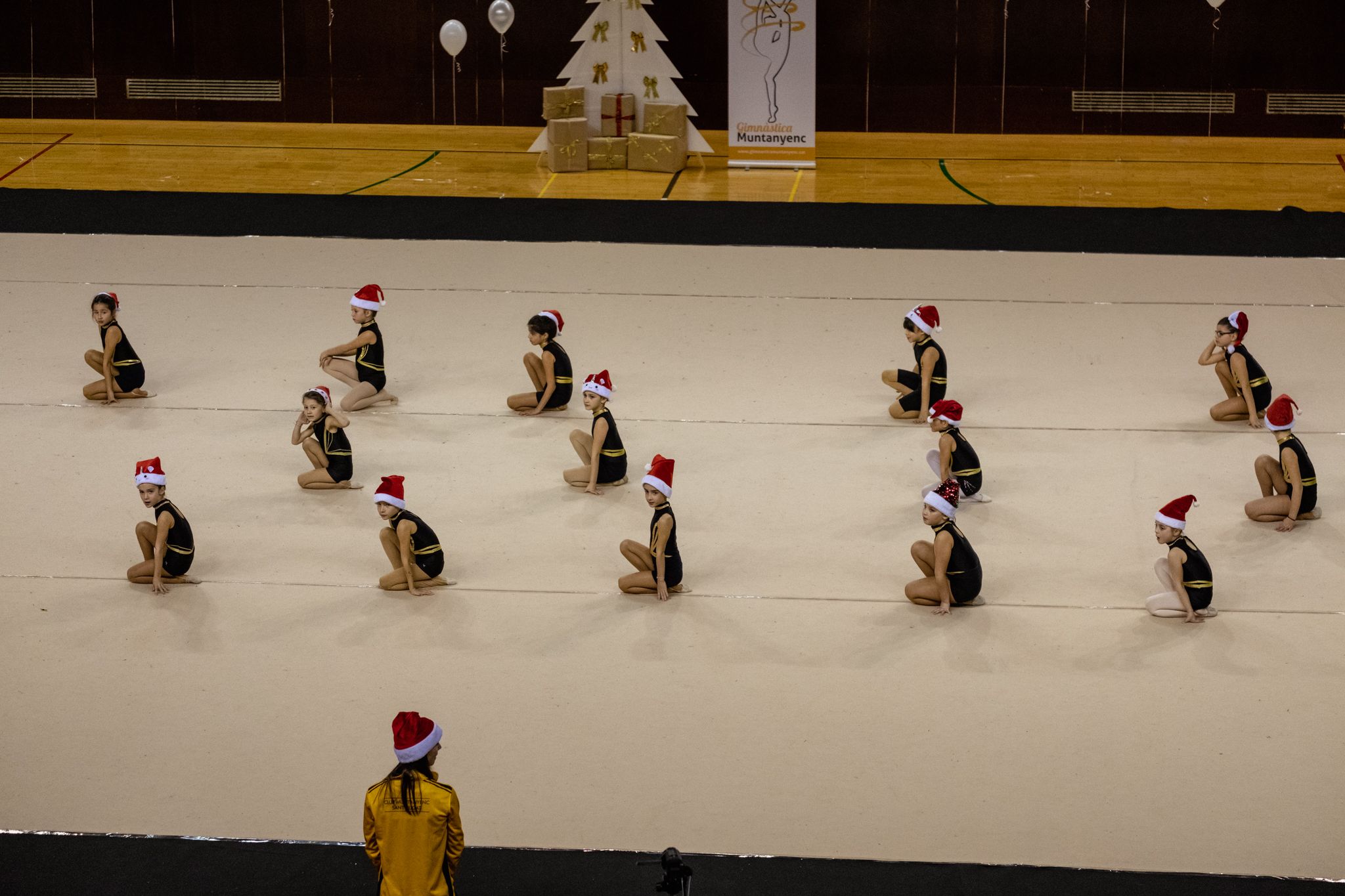La secció de gimnàstica rítmica del Club Muntanyenc Sant Cugat ha celebrat el seu tradicional Festival de Nadal. FOTO: Ale Gómez