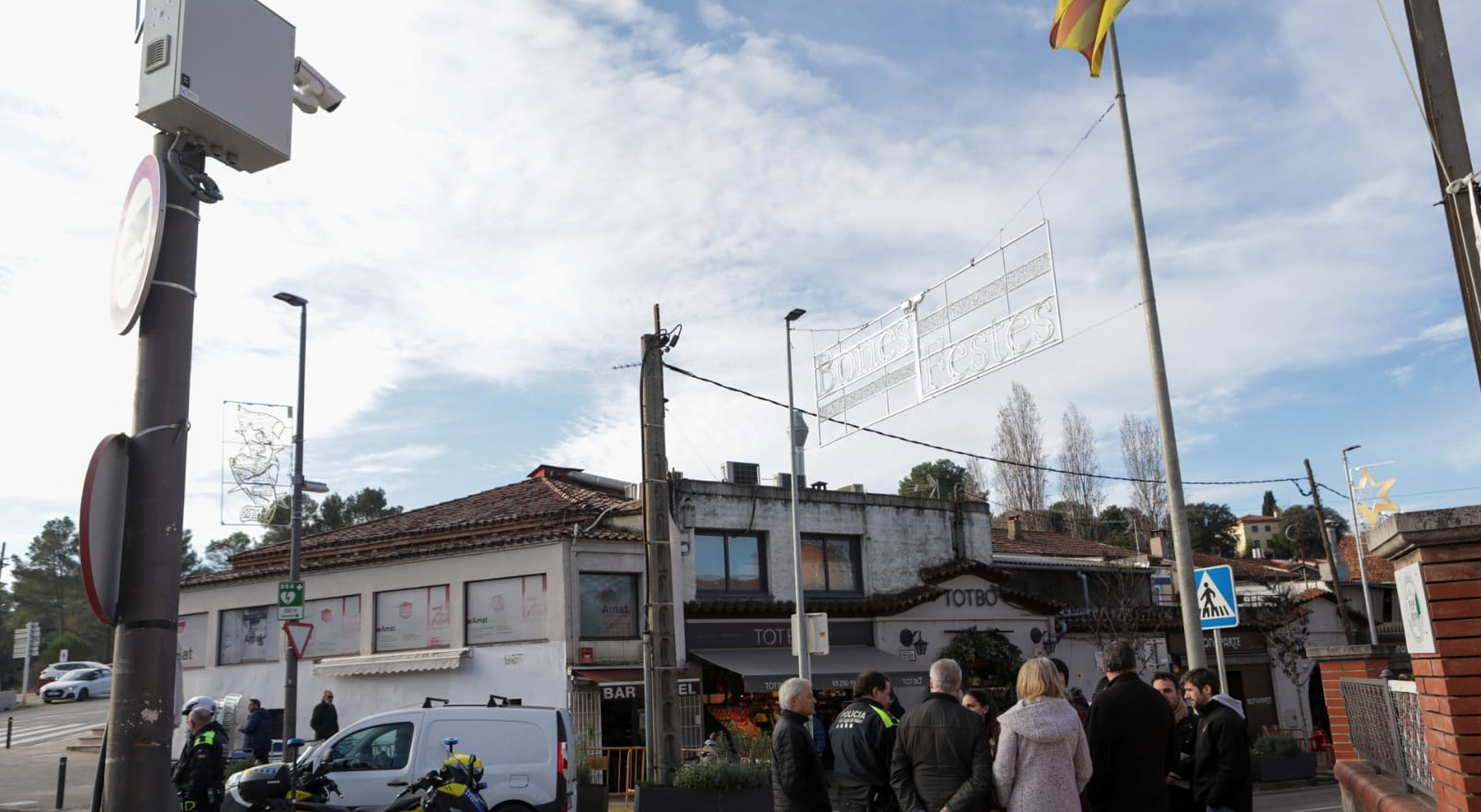 La càmera de seguretat a la plaça de Can Cadena FOTO: Ajuntament