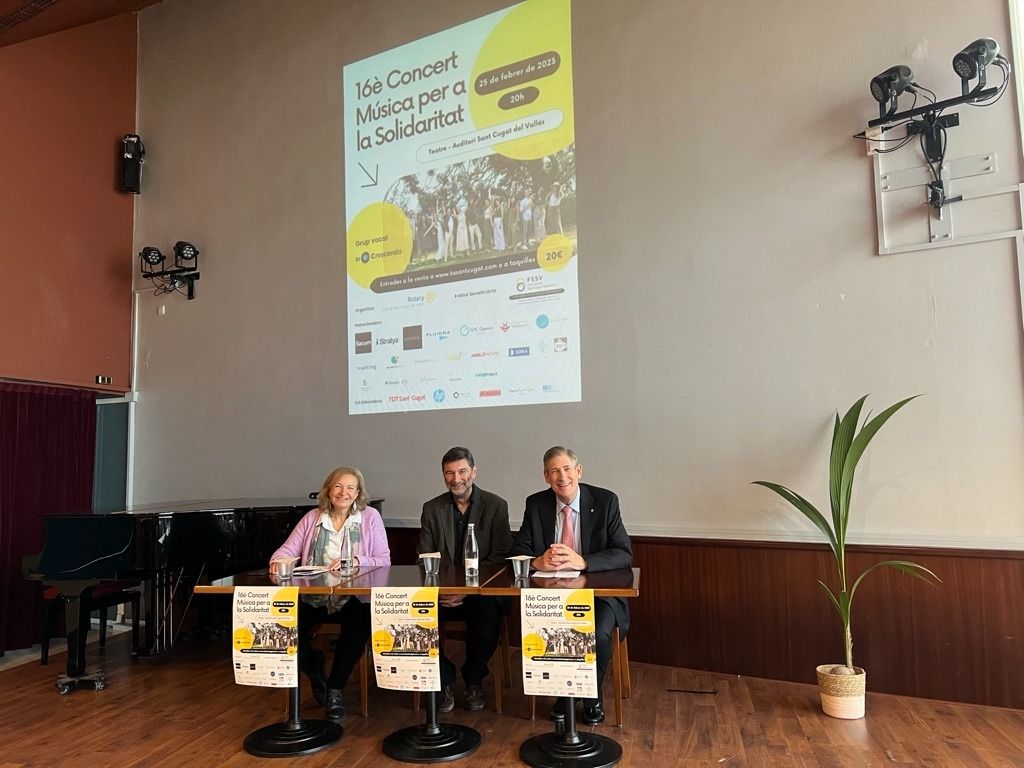 Roda de premsa del concert Música per la solidaritat.