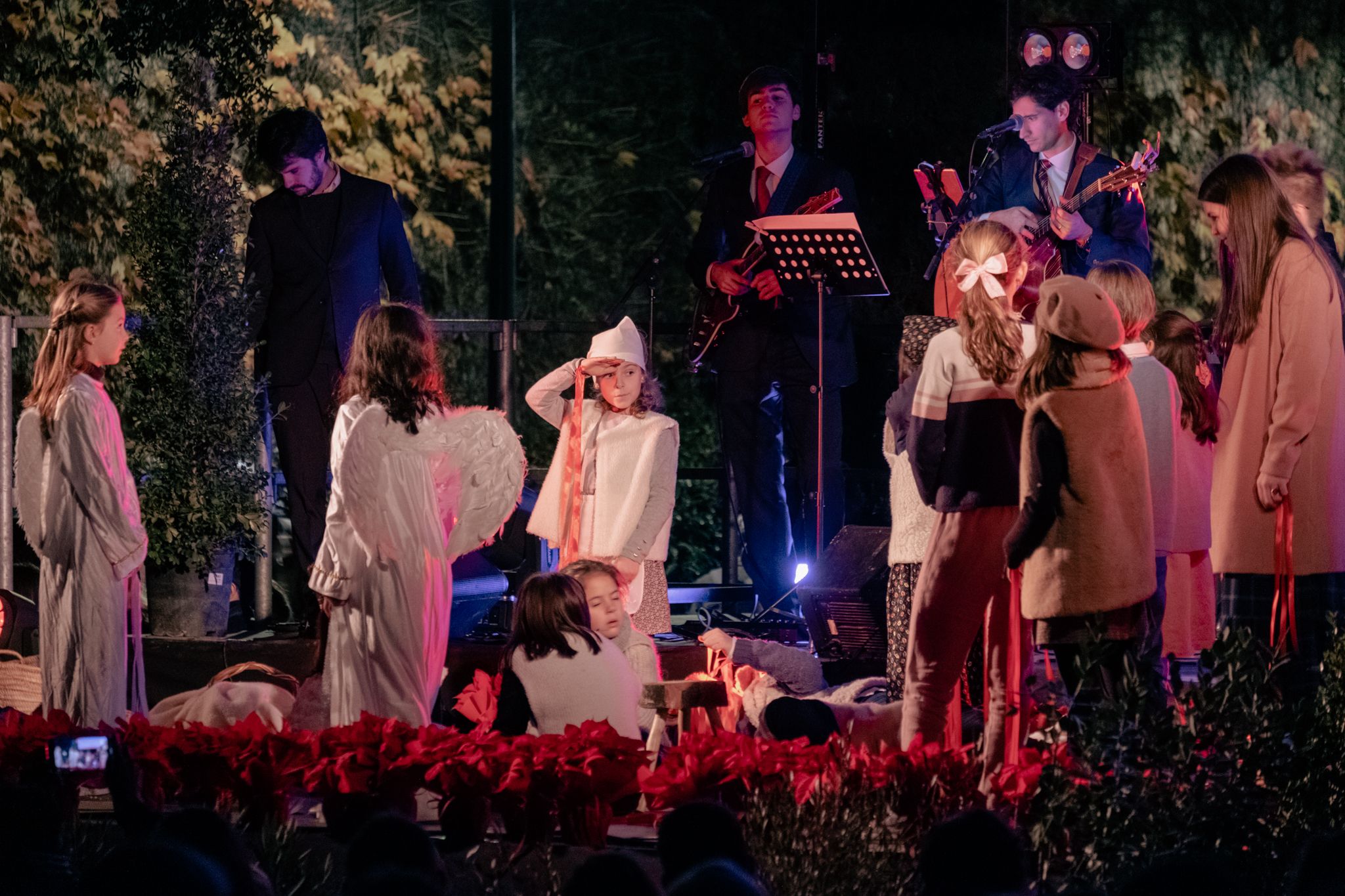 La Parròquia de Sant Pere d'Octavià ha organitzat un pessebre vivent en format d'espectacle musical aquest 24 de desembre del 2022. FOTO: Ale Gómez