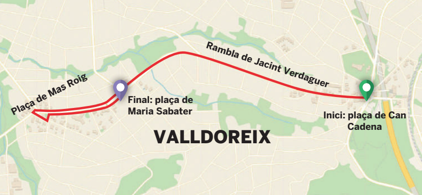 Mapa Cavalcada Valldoreix 2022.