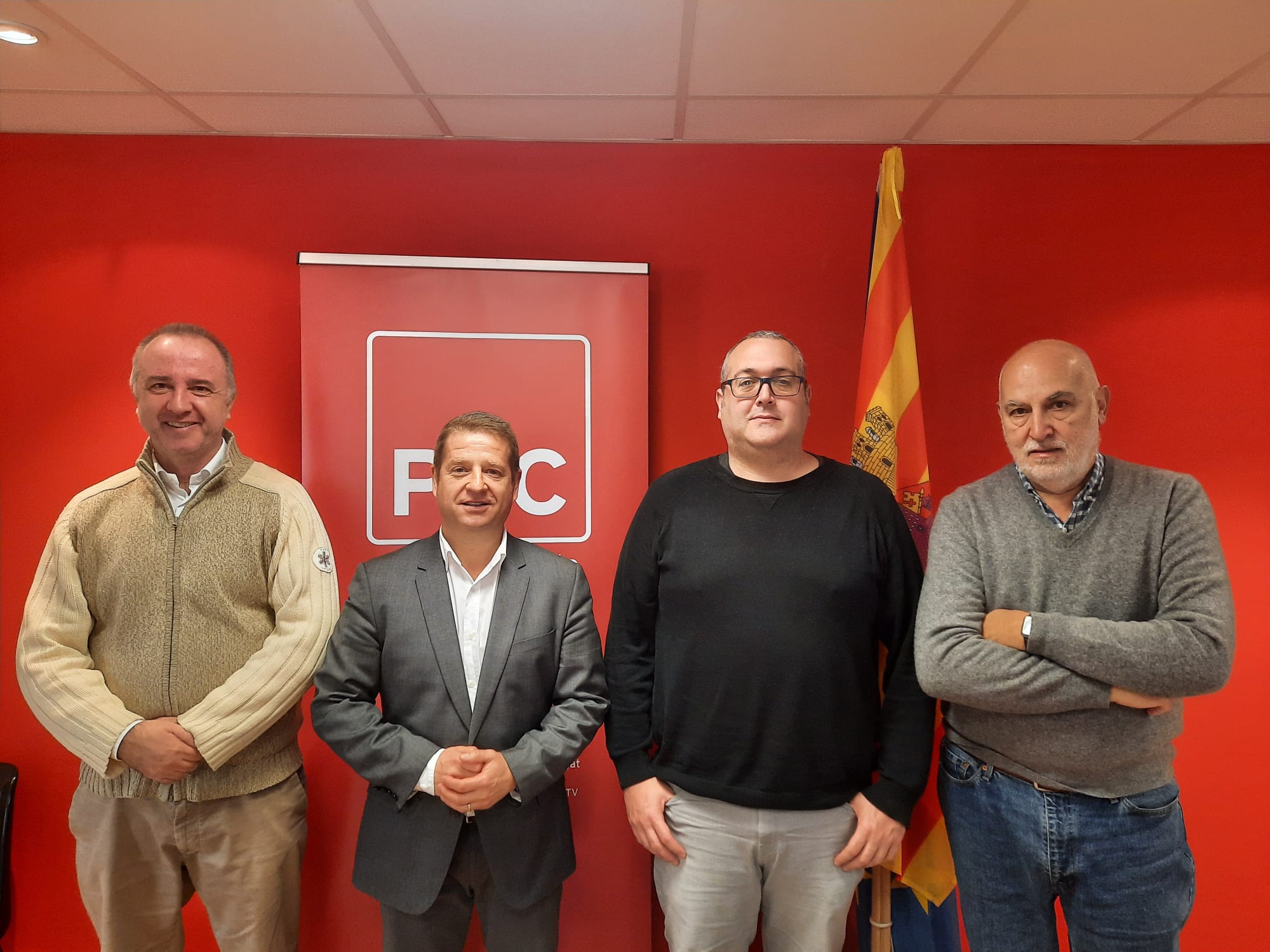 Part de l'executiva local del PSC, amb Pere Soler i Jose Gallardo al centre FOTO: TOT Sant Cugat