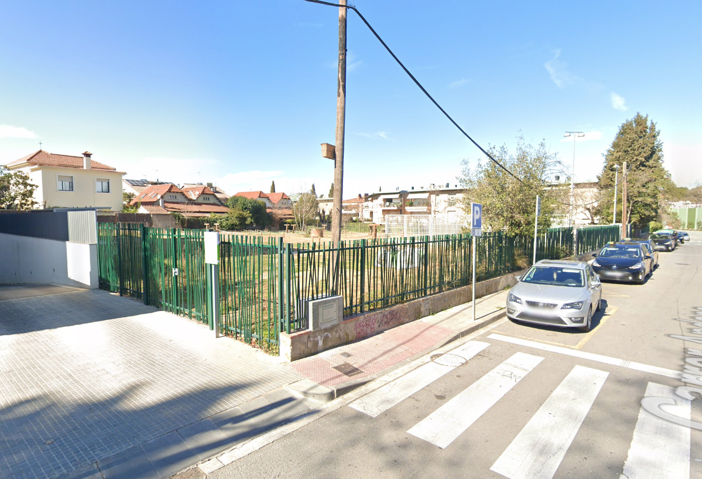 Parcel·la del carrer d'Andana que acull els horts urbans i on es construiran els habitatges FOTO: Google Maps