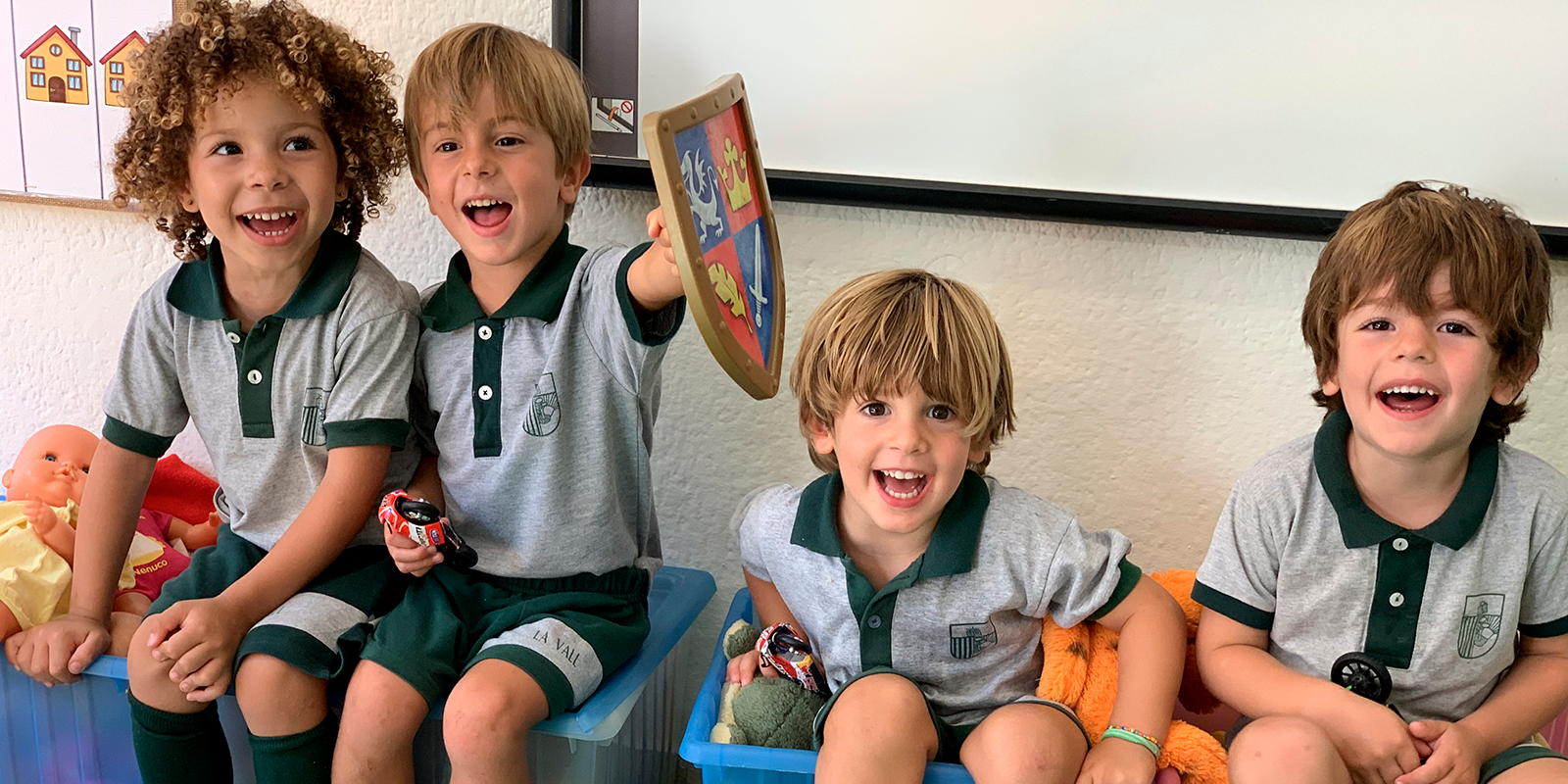 Alumnes d'infantil de l'Escola La Vall treballant la intel·ligència emocional i les habilitats socials. FOTO: Cedida