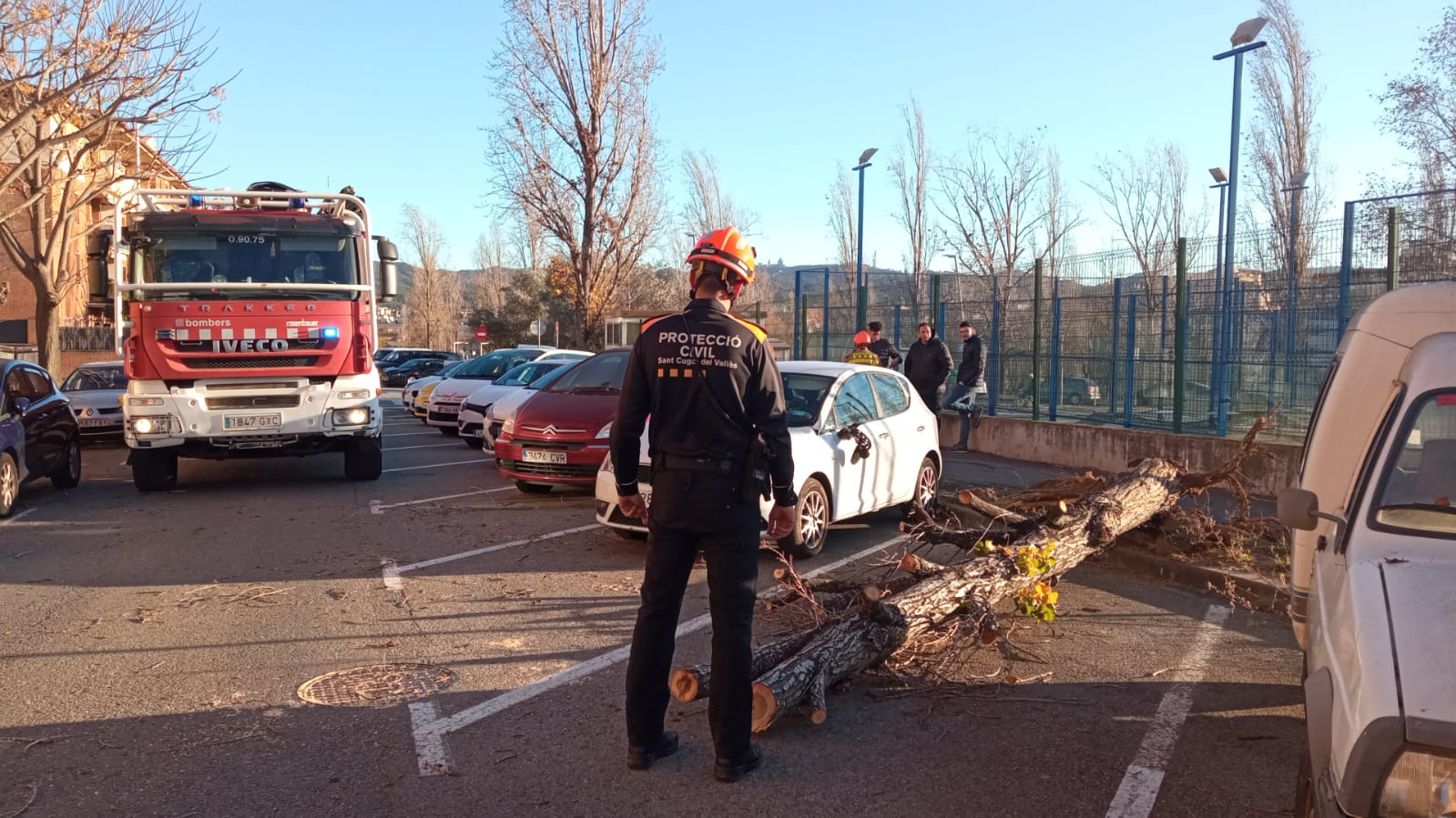 Un arbre caigut pel vent a Sant Cugat. FOTO: Ajuntament