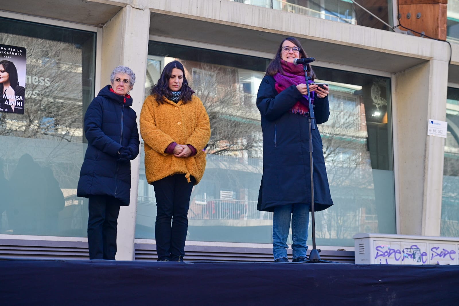 Gemma Aristoy (ERC Sant Cugat), regidora de Ciutadania, durant la Dia de la No-Violència d'Unipau. FOTO: Ajuntament