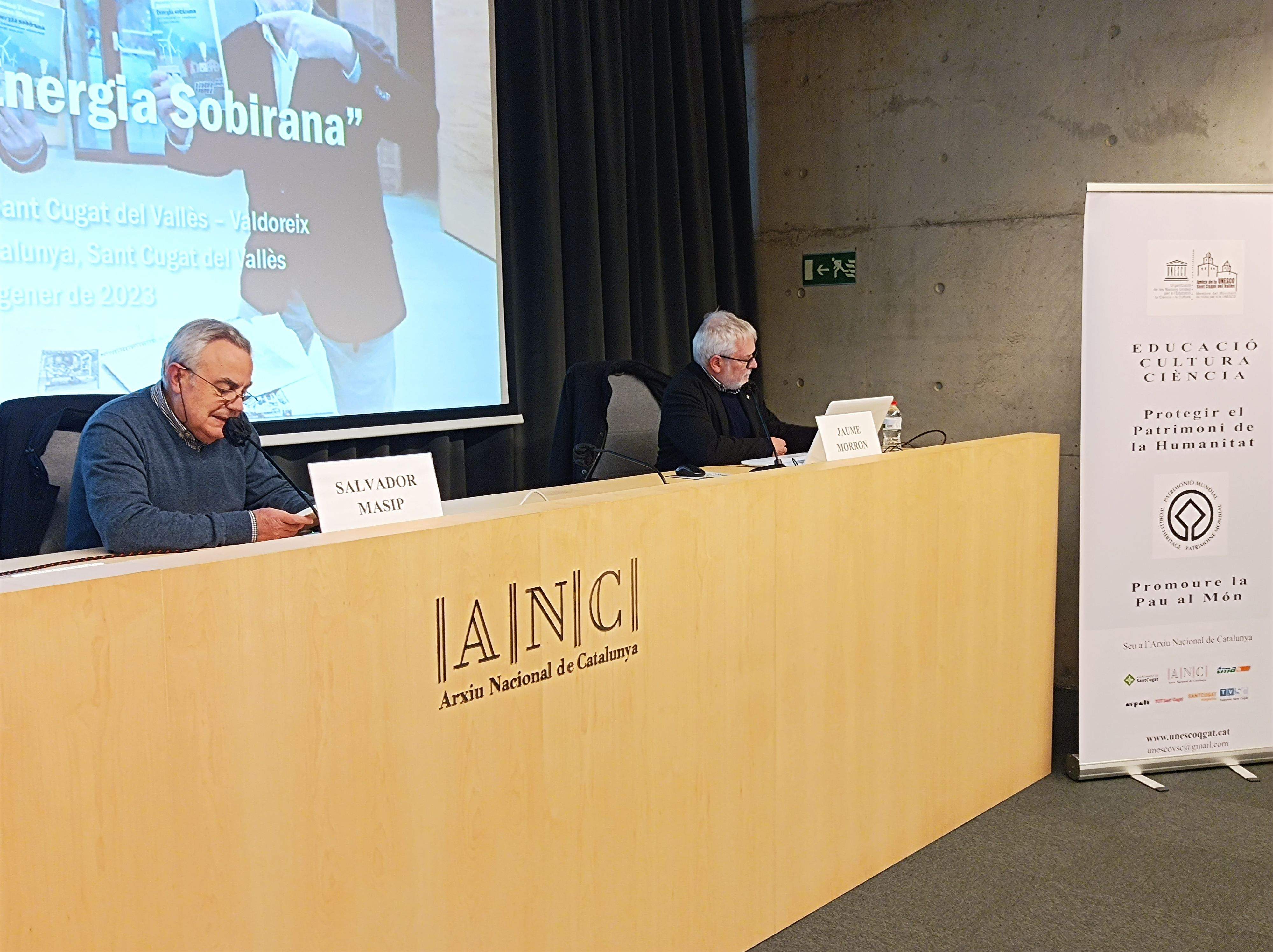 Conferència dels Amics de la UNESCO sobre la descarbonització total de Catalunya. FOTO: Cedida