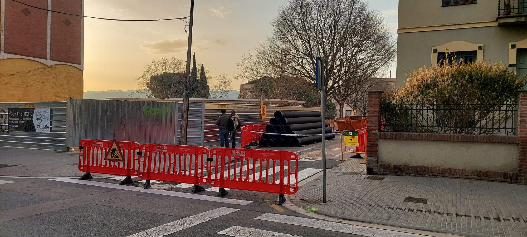 Obres al carrer de Borrell FOTO: TOT Sant Cugat