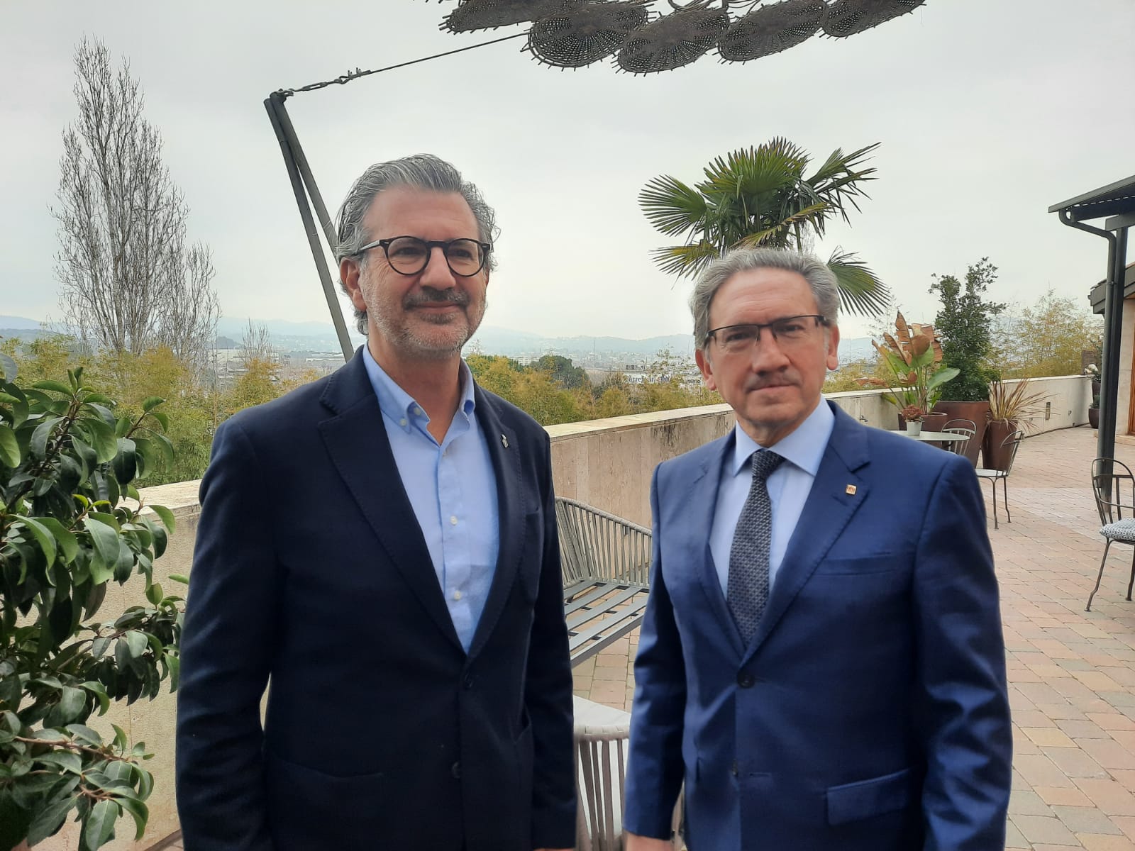 Josep Maria Vallès i Jaume Giró a Sant Cugat FOTO: TOT