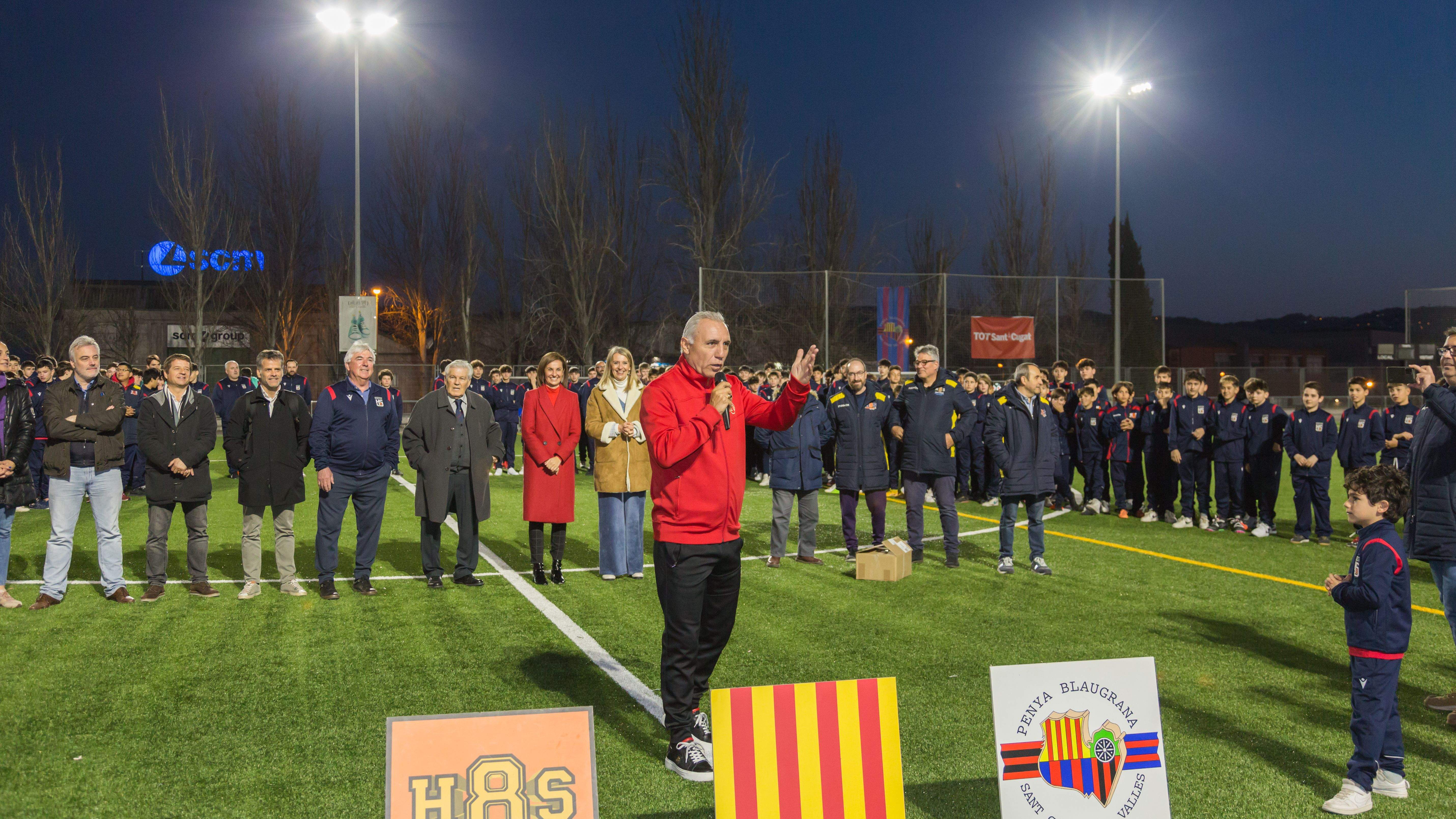 Presentació de l'escola de futbol de la PB Sant Cugat. FOTO: Lluís Fernández Salas