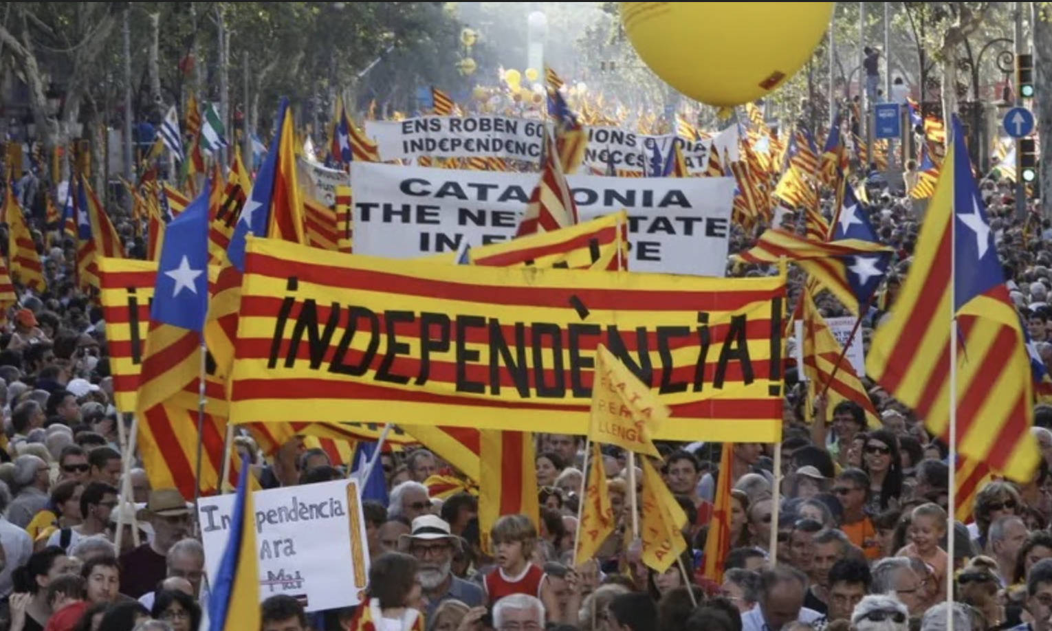 Una manifestació a favor de la independència. FOTO: Cedida