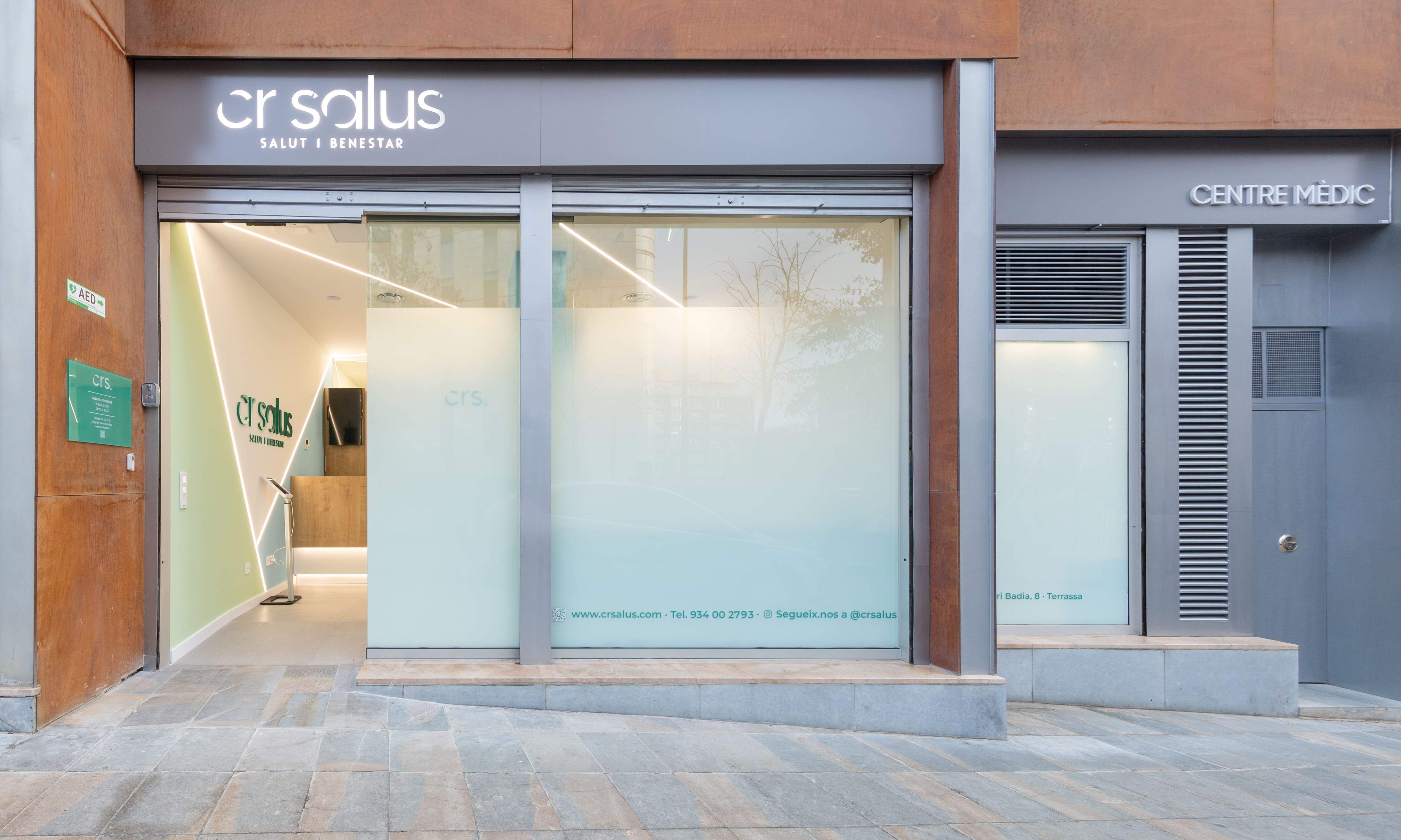 Façana del centre mèdic CR-Salus. FOTO: Cedida
