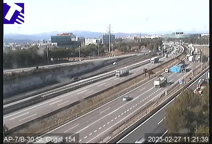 L'AP-7 en el seu pas per Sant Cugat FOTO: Trànsit