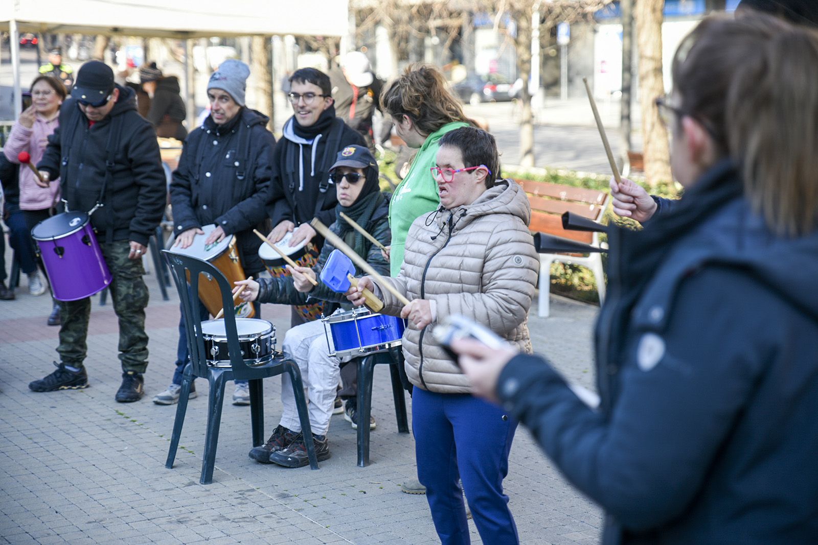 Mostra de la batucada del Taller Jeroni de Moragas i xocolatada popular. FOTO: Bernat Millet.