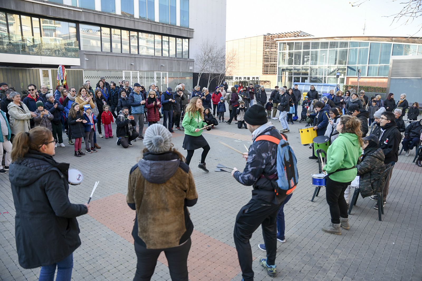 Mostra de la batucada del Taller Jeroni de Moragas i xocolatada popular. FOTO: Bernat Millet.