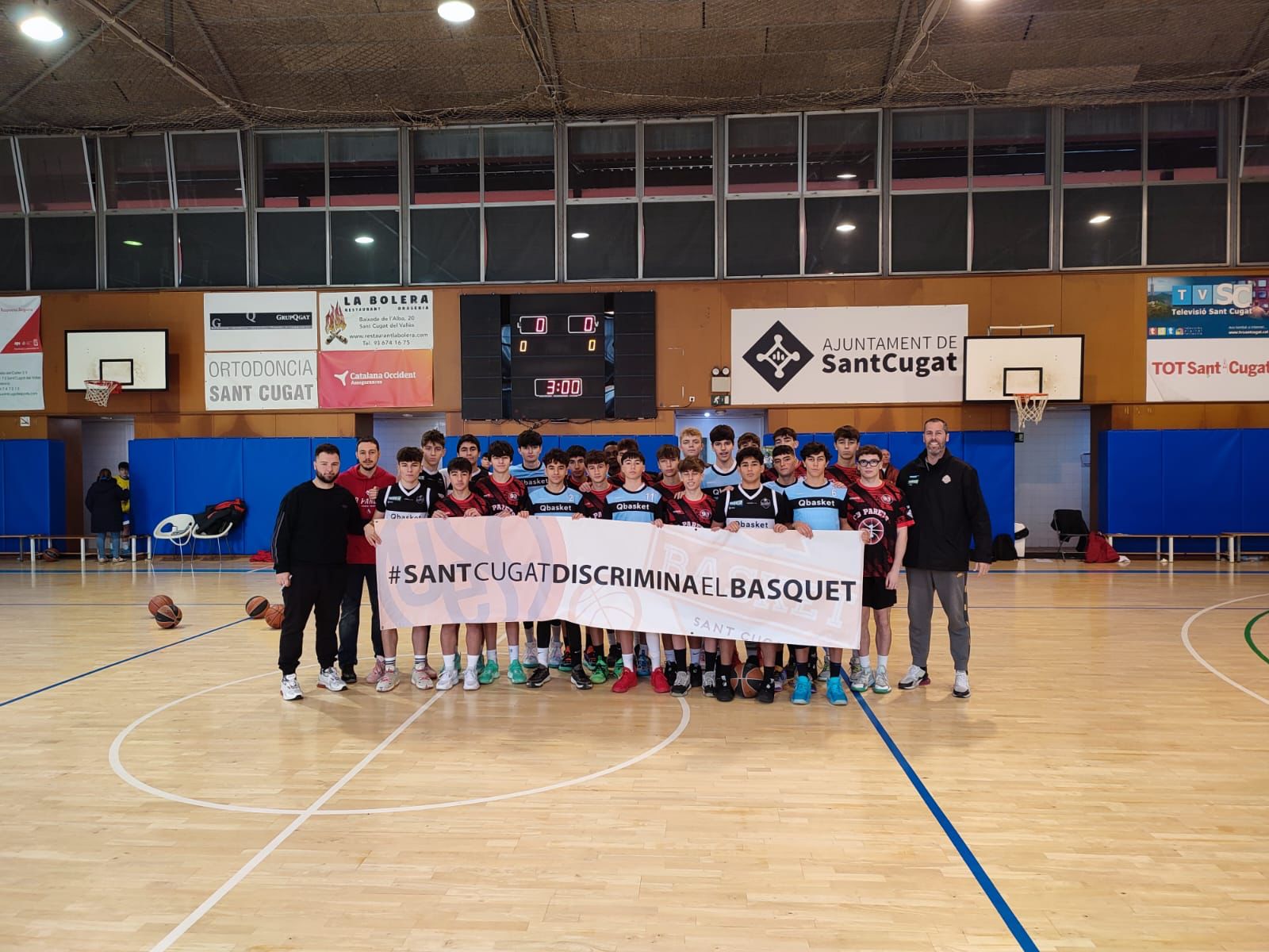 El Qbasket Sant Cugat reclama la falta d'espais per entrenar. FOTO: Cedida
