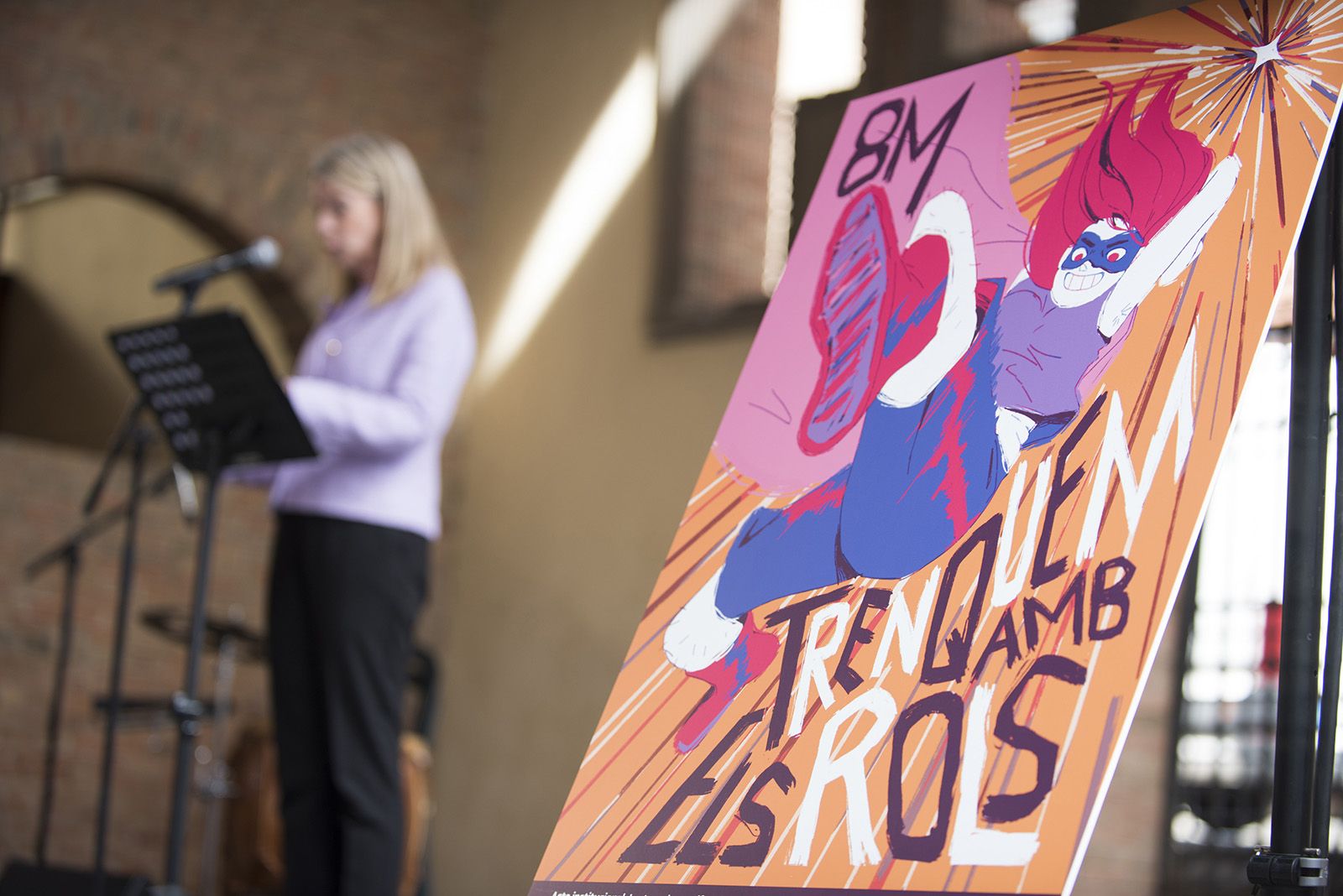 Acte institucional Dia Internacional de les Dones. FOTO: Bernat Millet.